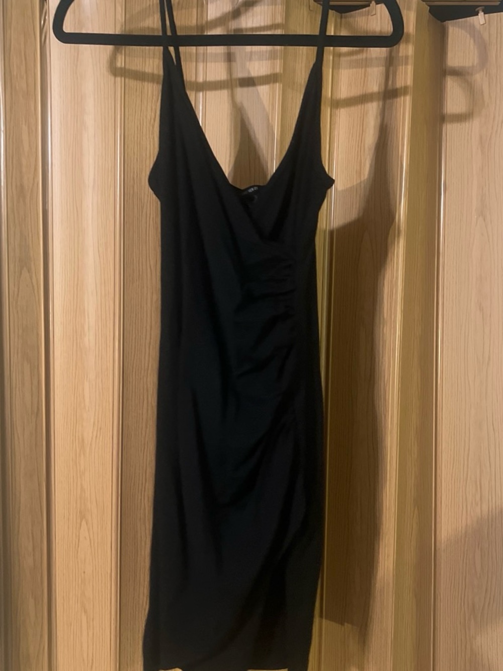 Black Slip Dress with Spaghetti Straps